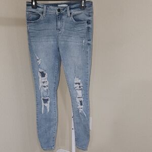Oasis Light Blue Distressed Skinny Jeans